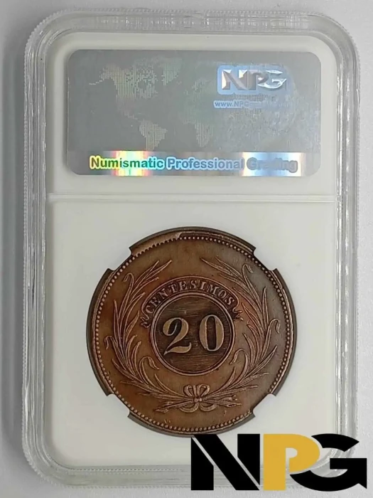1840 Uruguay 20 Centesimos 2 1 2 1 - Uruguay