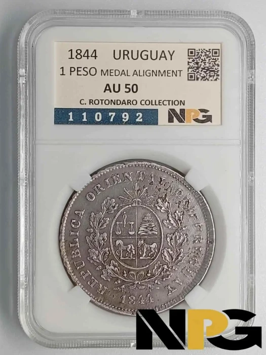1844 Uruguay 1 Peso