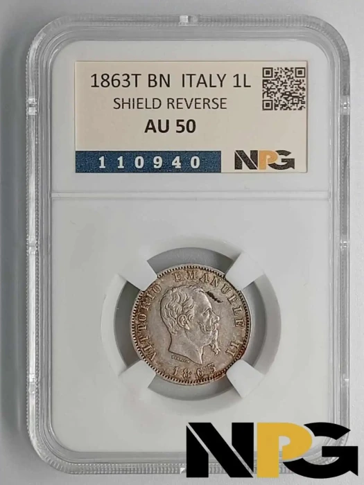1863 Italy 1 Lire