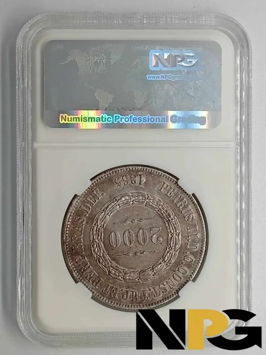 1865 Brazil 2000 Reis -  1 - Brazil
