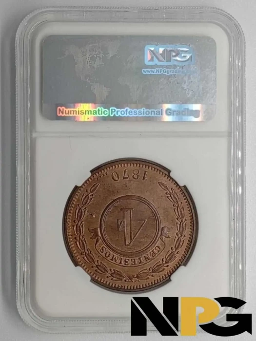 1870 Paraguay 4 Centesimos Shaw - Paraguay