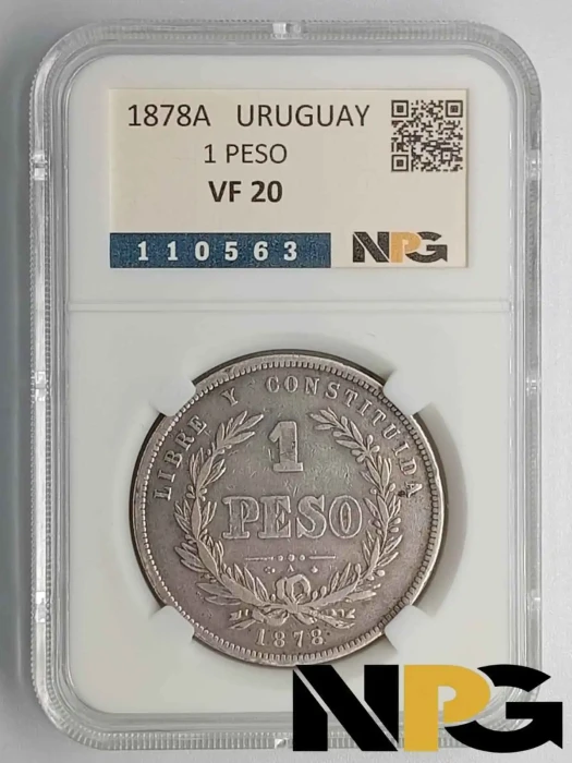 1878A Uruguay 1 Peso