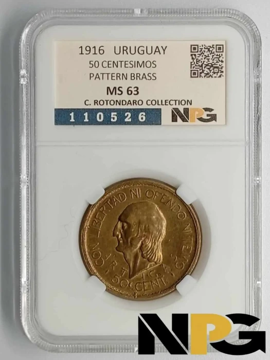 1916 Uruguay 50 Centesimos