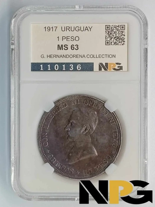 1917 Uruguay 1 Peso