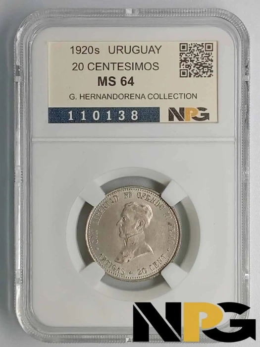 1920s Uruguay 20 Centesimos