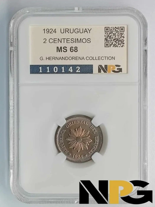 1924 Uruguay 2 Centesimos