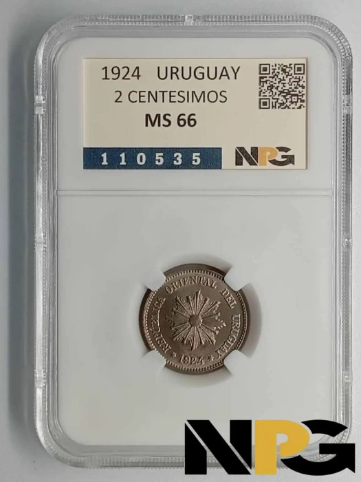 1924 Uruguay 2 Centesimos