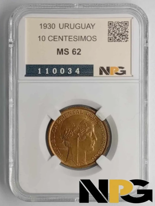 1930 Uruguay 10 Centesimos