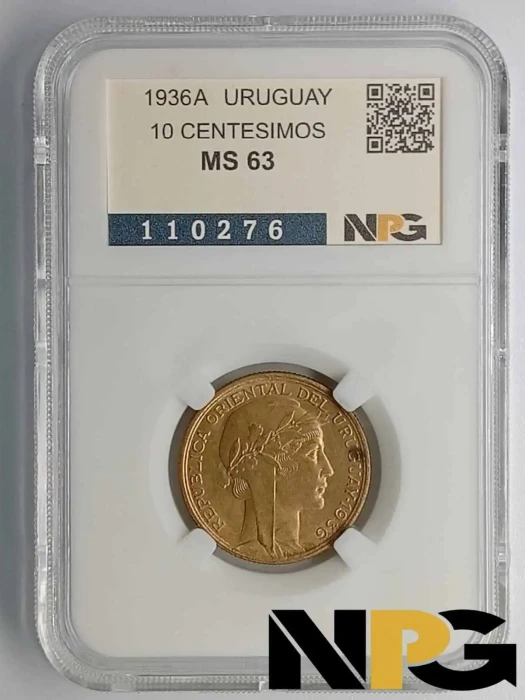 1936A Uruguay 10 Centesimos