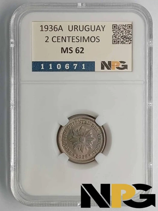 1936A Uruguay 2 Centesimos