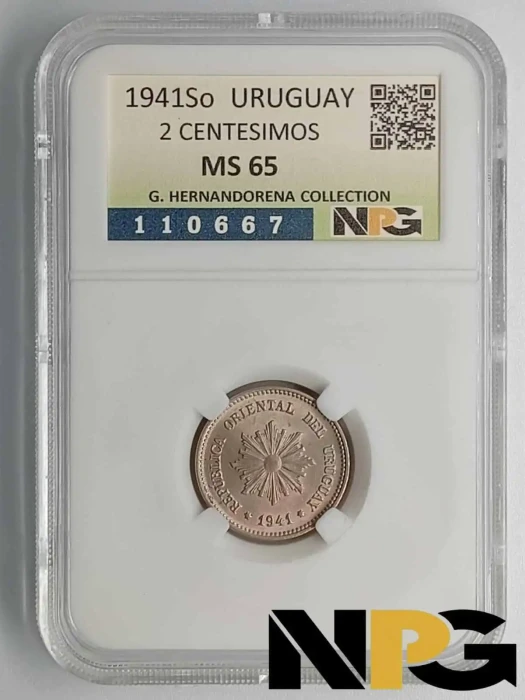 1941So Uruguay 2 Centesimos