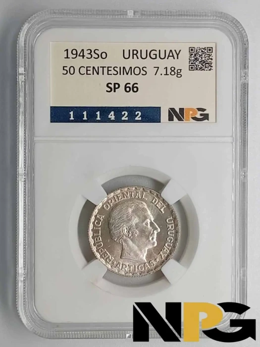 1943So Uruguay 50 Centesimos