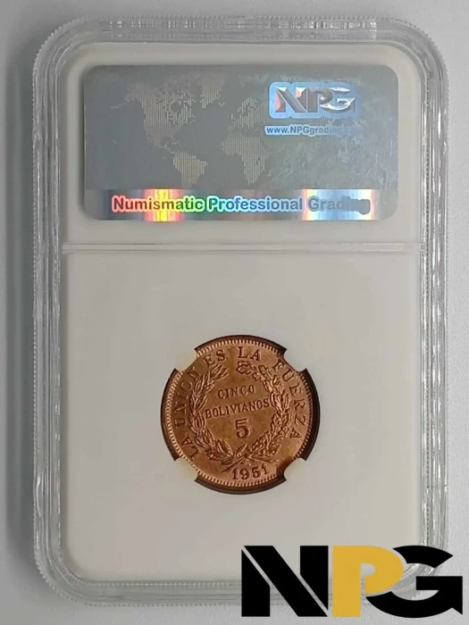 1951 Bolivia 5 Bolivianos 1 - Bolivia