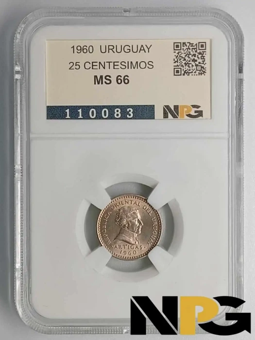 1960 Uruguay 25 Centesimos