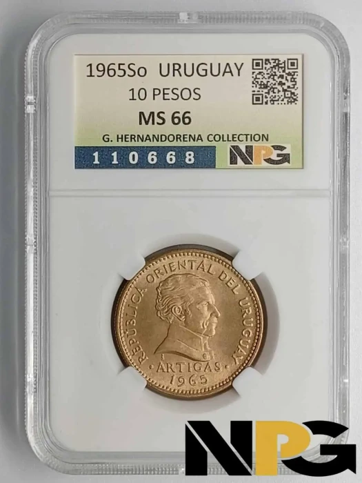 1965So Uruguay 10 Pesos