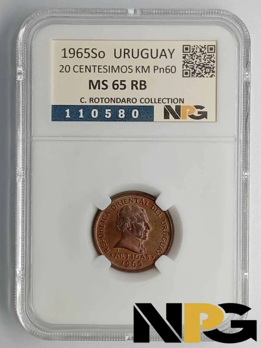 1965So Uruguay 20 Centesimos