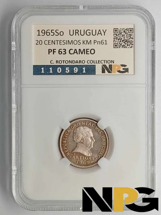 1965So Uruguay 20 Centesimos