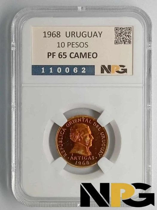 1968 Uruguay 10 Pesos