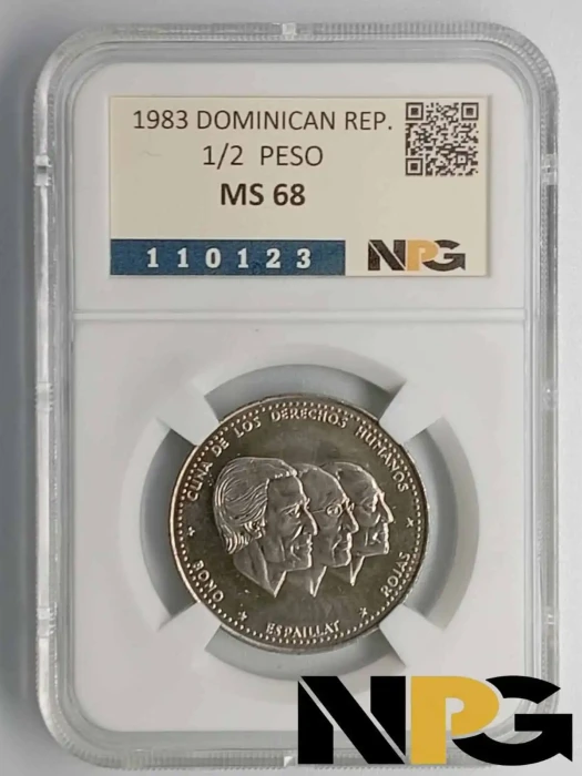 1983 Dominican Republic 1/2 Peso