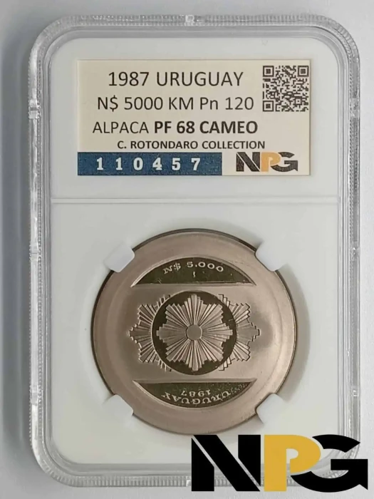 1987 Uruguay  5000 N$ KM Pn120 ALPACA