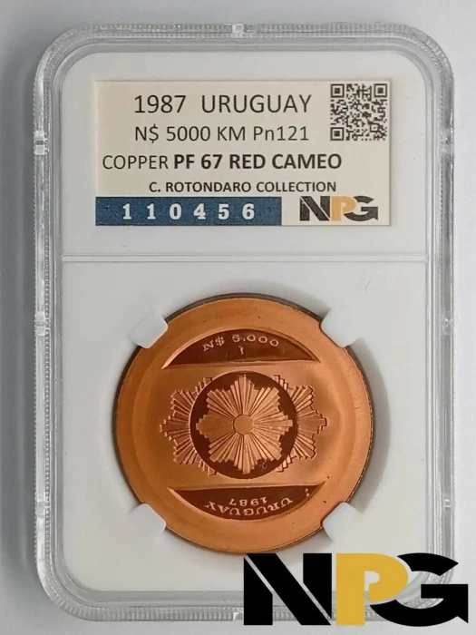 1987 Uruguay  5000 N$ KM Pn121 COOPER